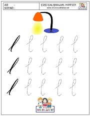 m harfi çizgi çalışması